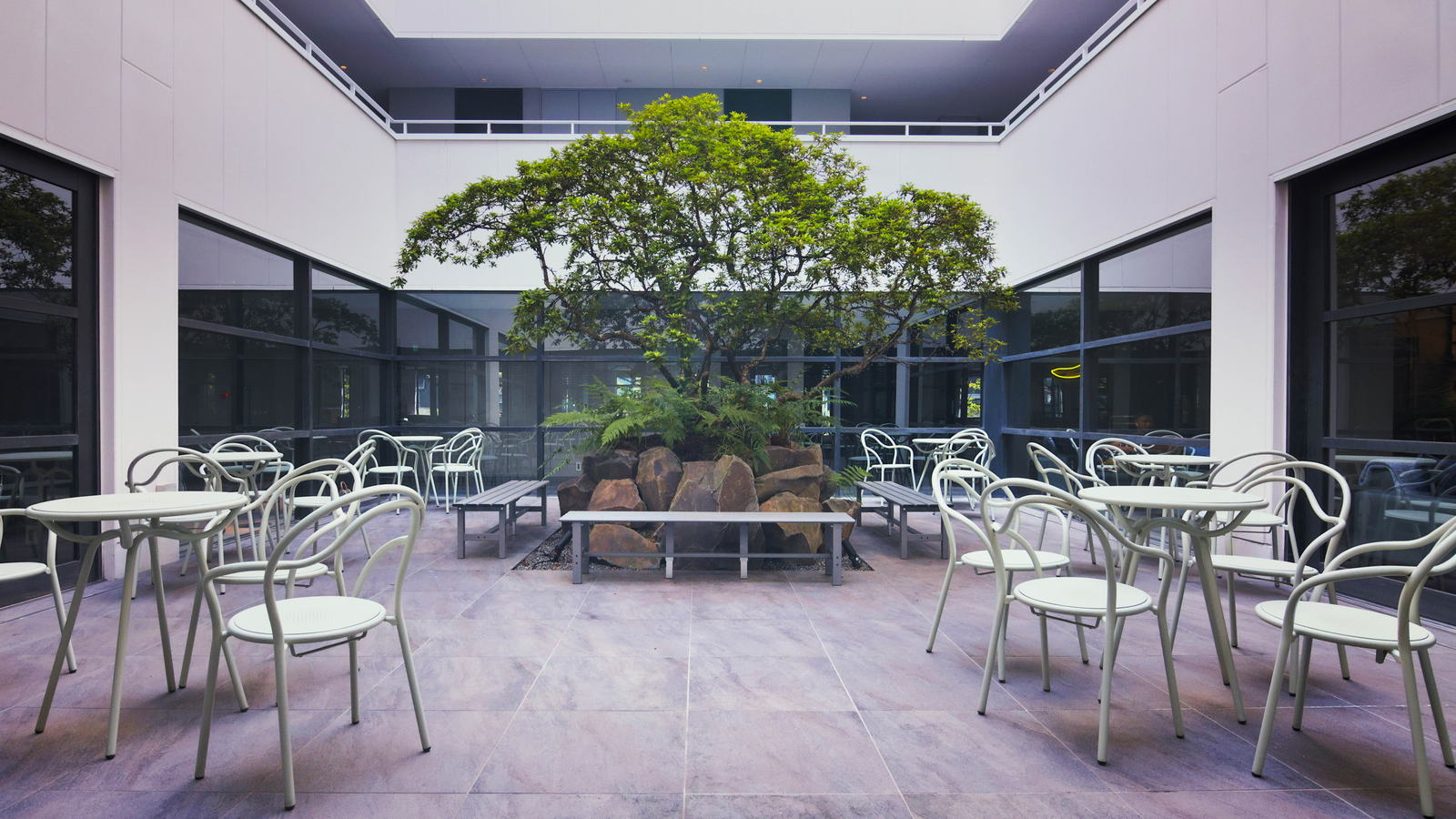 The courtyard at Kabin Kyoto